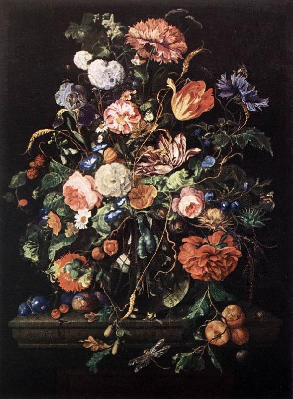 Jan Davidsz. de Heem Flowers in Glass and Fruits Germany oil painting art